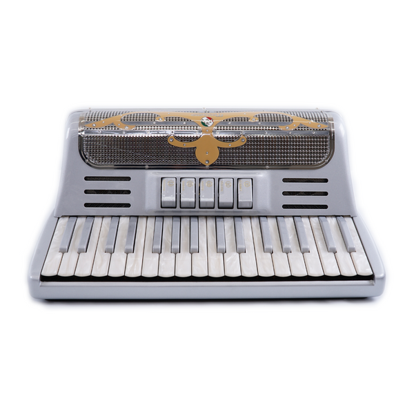 Piano Accordion / Grey (Gold details) Crown Gold