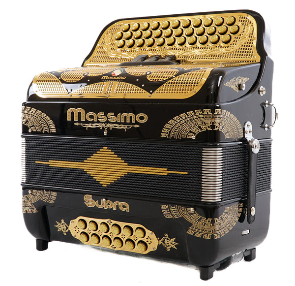 Massimo Supra  3 Switches EAD Tone Black with Gold Designs