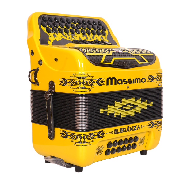 Massimo Eleganza Ultra Compact Yellow with black details (black grill + black buttons) FBE tonality 5 switch