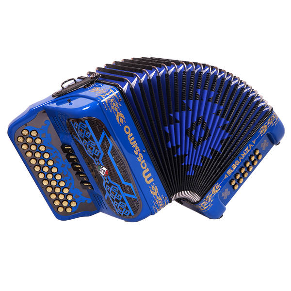 Massimo Eleganza Ultra Compact Blue with gold details (black grill + gold buttons) EAD tonality 5 switch