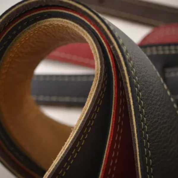 Franklin Strap 2.5" Reversible Chocolote/Gold