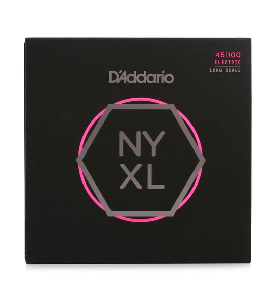 D'Addario NYXL45100 Nickel Wound Bass Guitar Strings - .045-.100 Regular Light, Long Scale