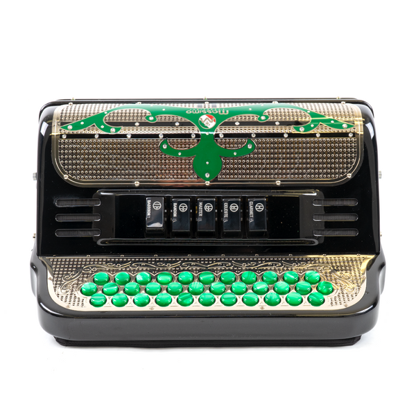Massimo Supra Black (Green details) 5 Switches / E Tone