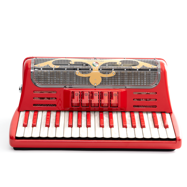 Piano Accordion / Red (Crown gold)