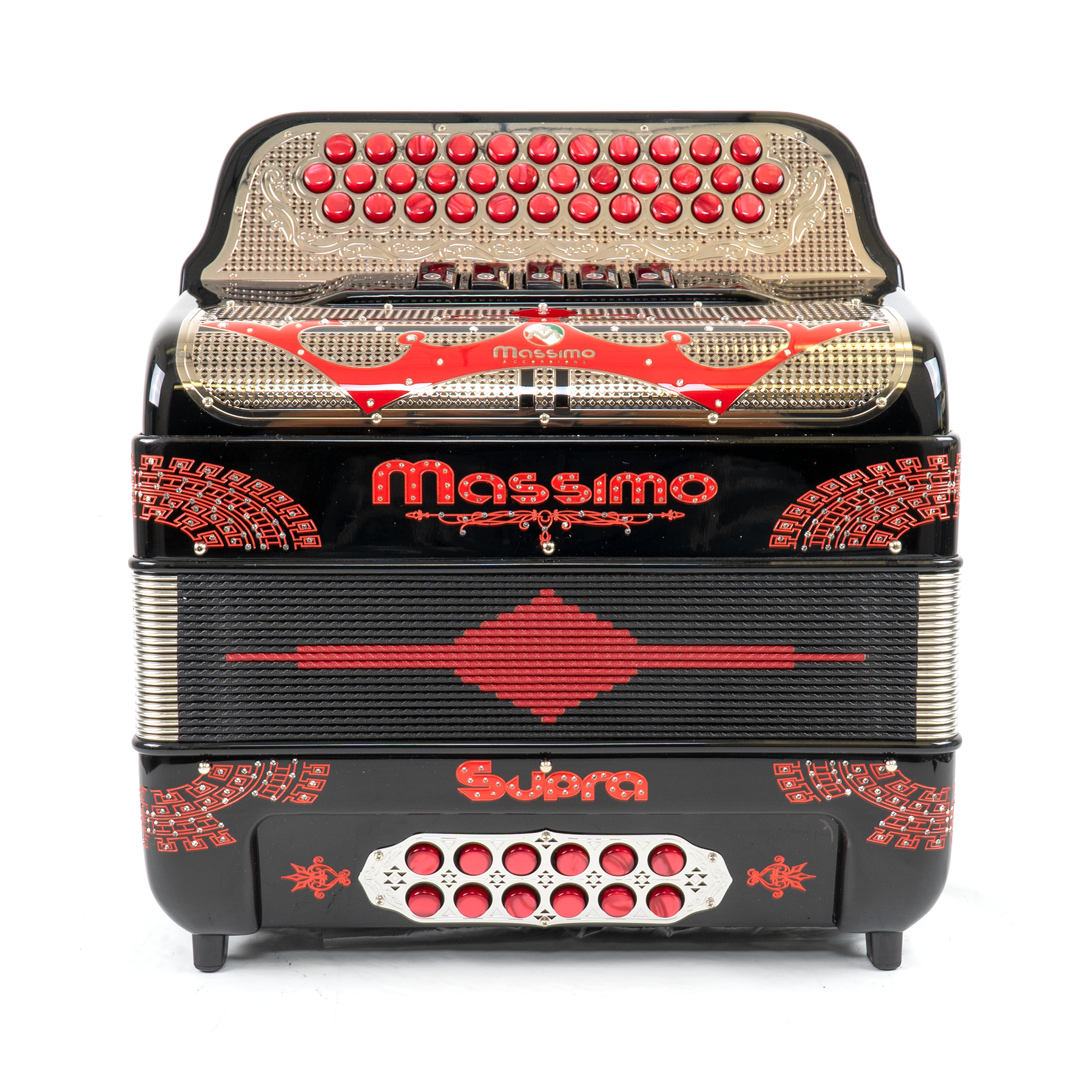 Massimo Supra Black / Red – Massimo Accordions