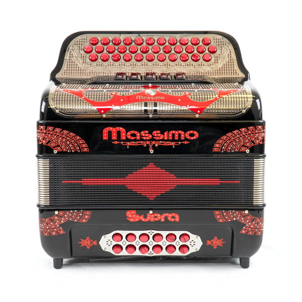 Massimo Supra Black (Red details) 5 Switches / F Tone