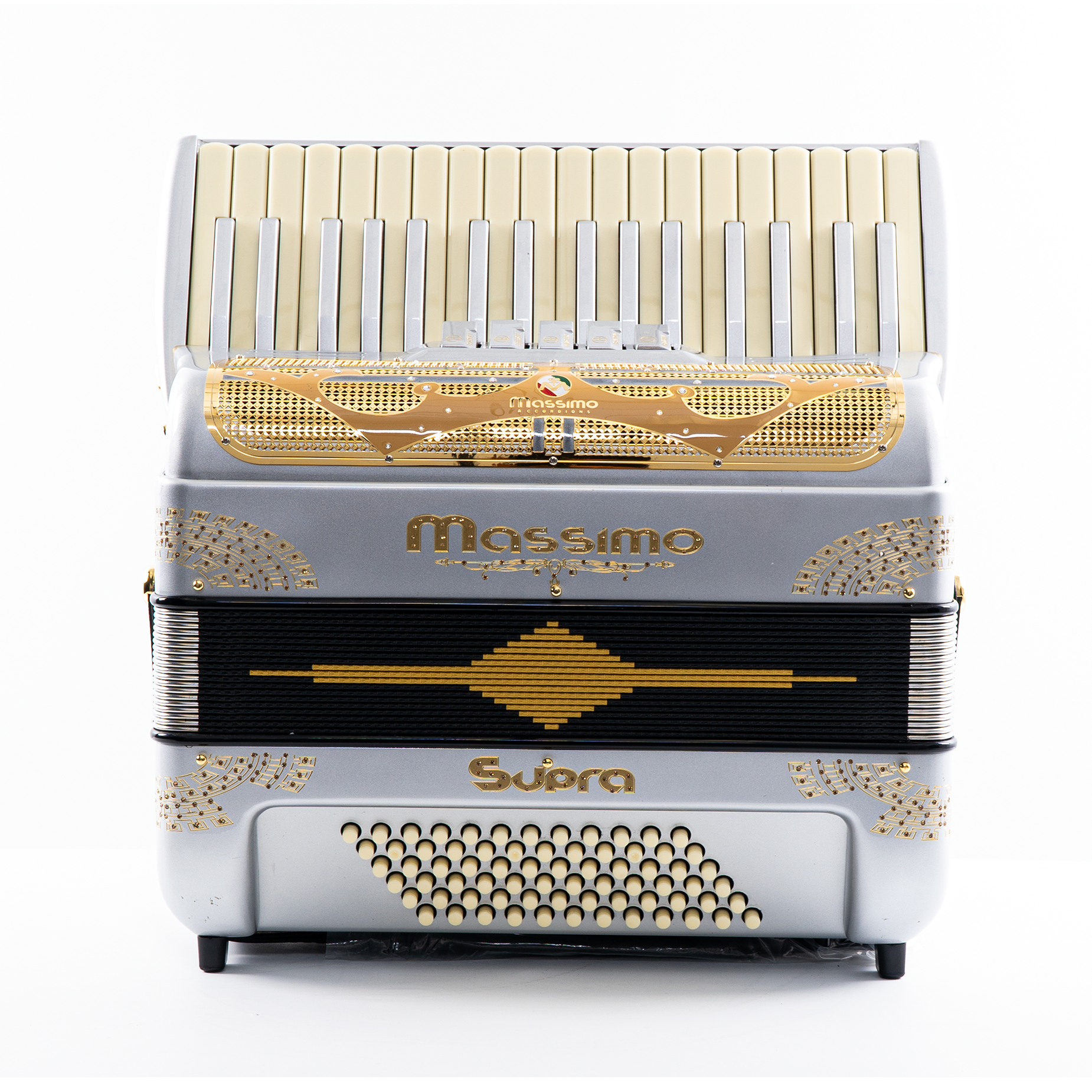 Piano Accordion / Silver (Gold details)