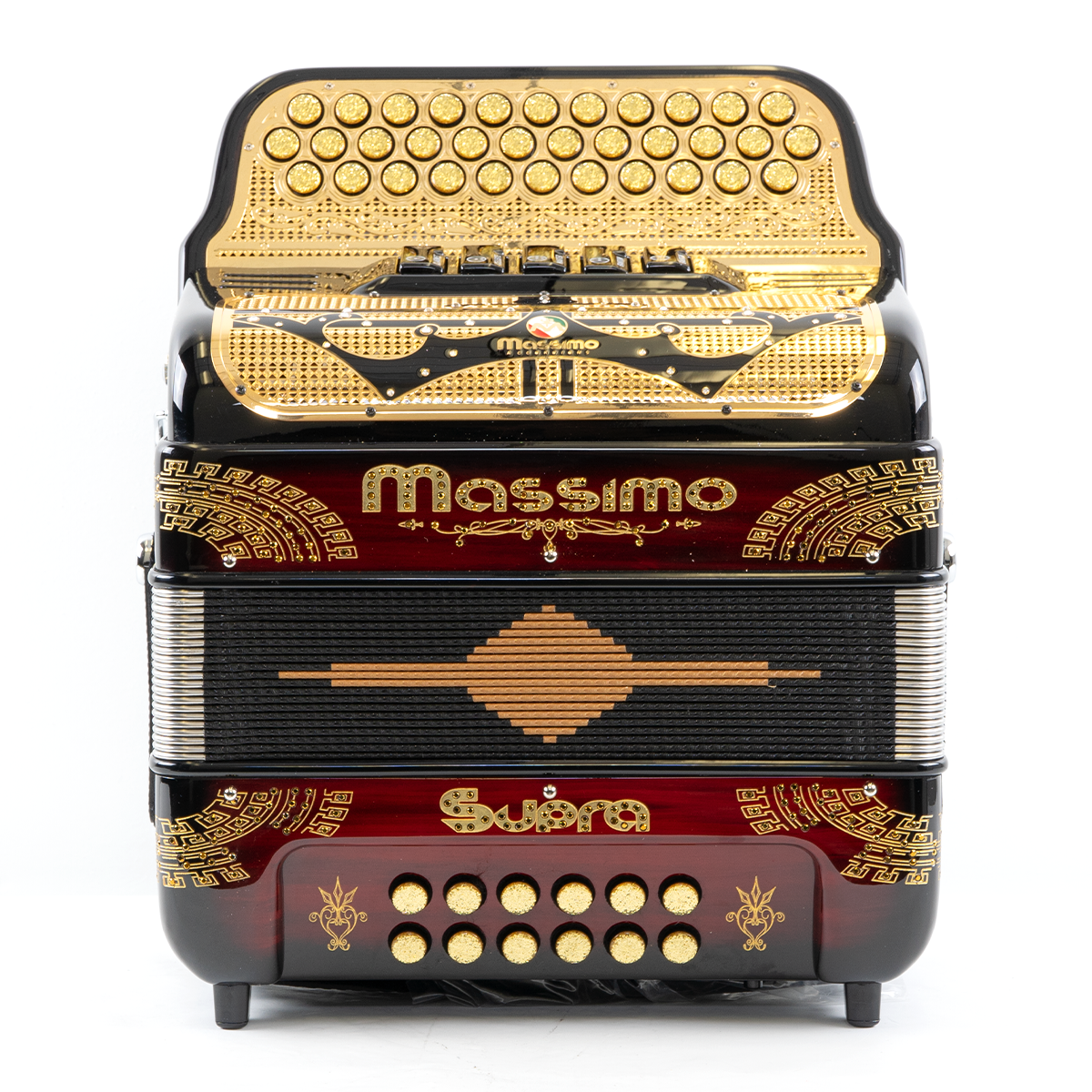 Massimo Ultra Compact 5 Switches Mapa Burl Red E Tone – Massimo Accordions