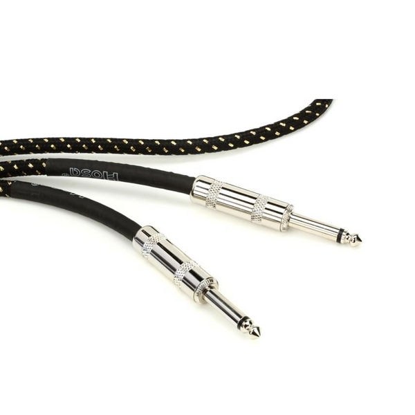 Hosa 3GT-18C4 Cloth Guitar Cable Black/Gold