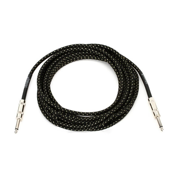 Hosa 3GT-18C4 Cloth Guitar Cable Black/Gold