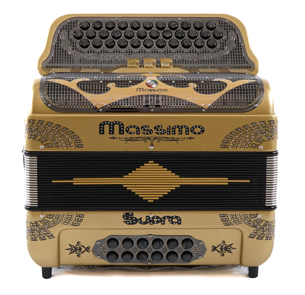 Massimo Supra  3 Switches F Tone Gold with black designs