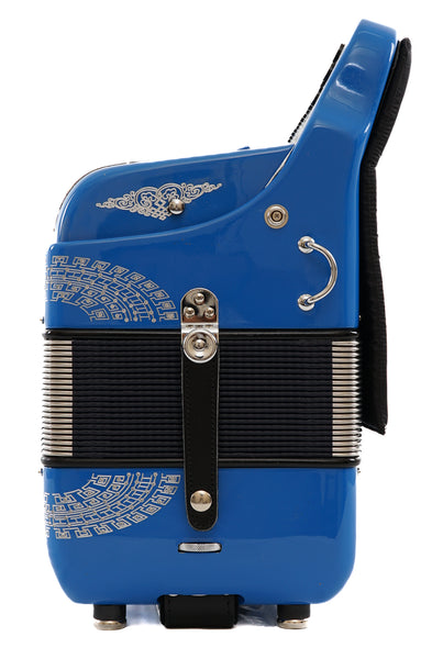 Massimo Supra  3 Switches EAD Tone Blue with Silver Designs