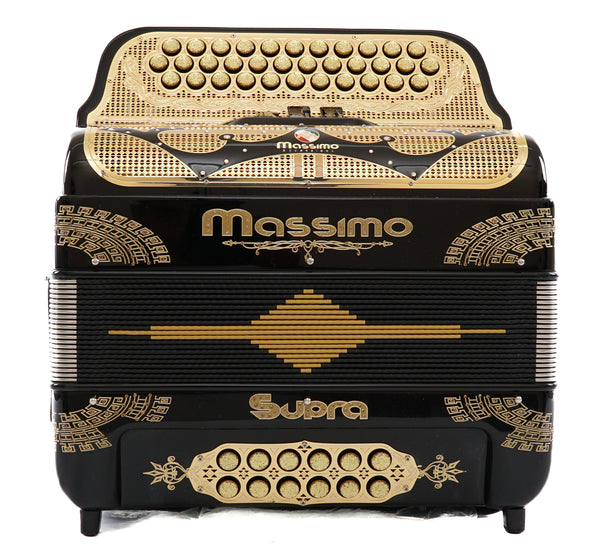 Massimo Supra  3 Switches EAD Tone Black with Gold Designs