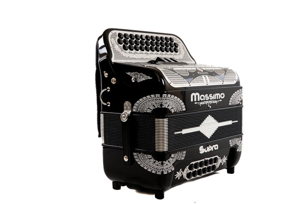 Massimo Supra  3 Switches FBE Tone Black with White Designs