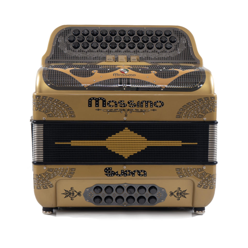 Massimo 3 Switches Gold (Black details) E Tone – Massimo Accordions