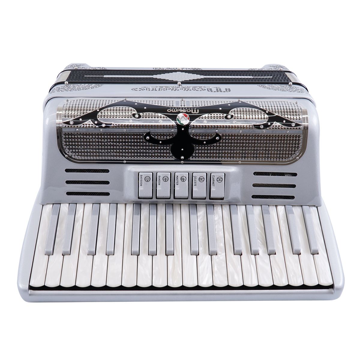 Piano Accordion / Grey (Black details) Massimo Accordions