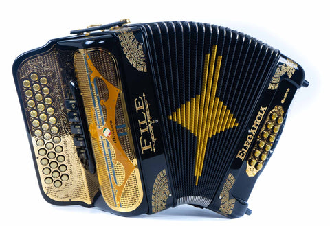 Customized Accordions Black (Gold details) 5 Switches