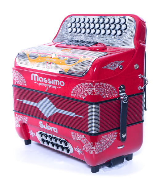 Massimo Supra Red (Silver details) 5 Switches / G tone