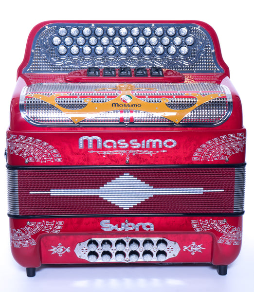 Massimo Supra Red (Silver details) 5 Switches / G tone